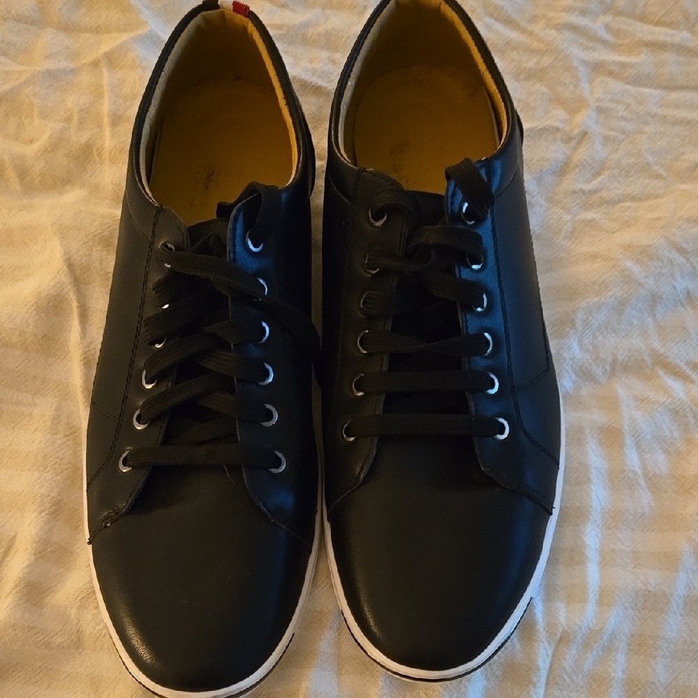 Men's Black Leather‎ Sneakers